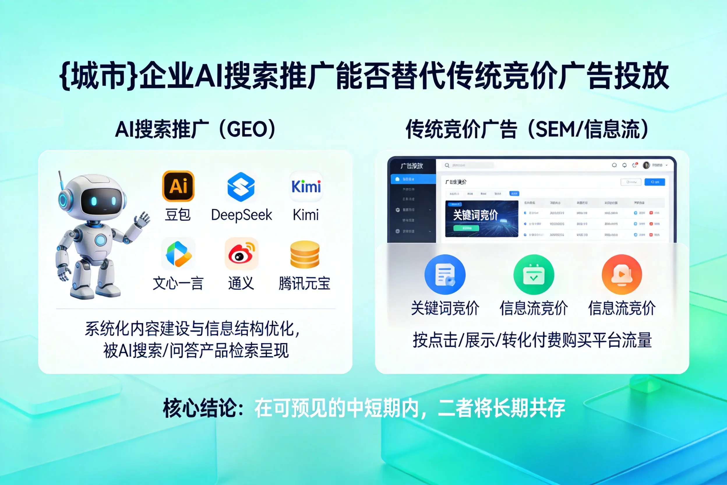 大同企业AI搜索推广能否替代传统竞价广告投放