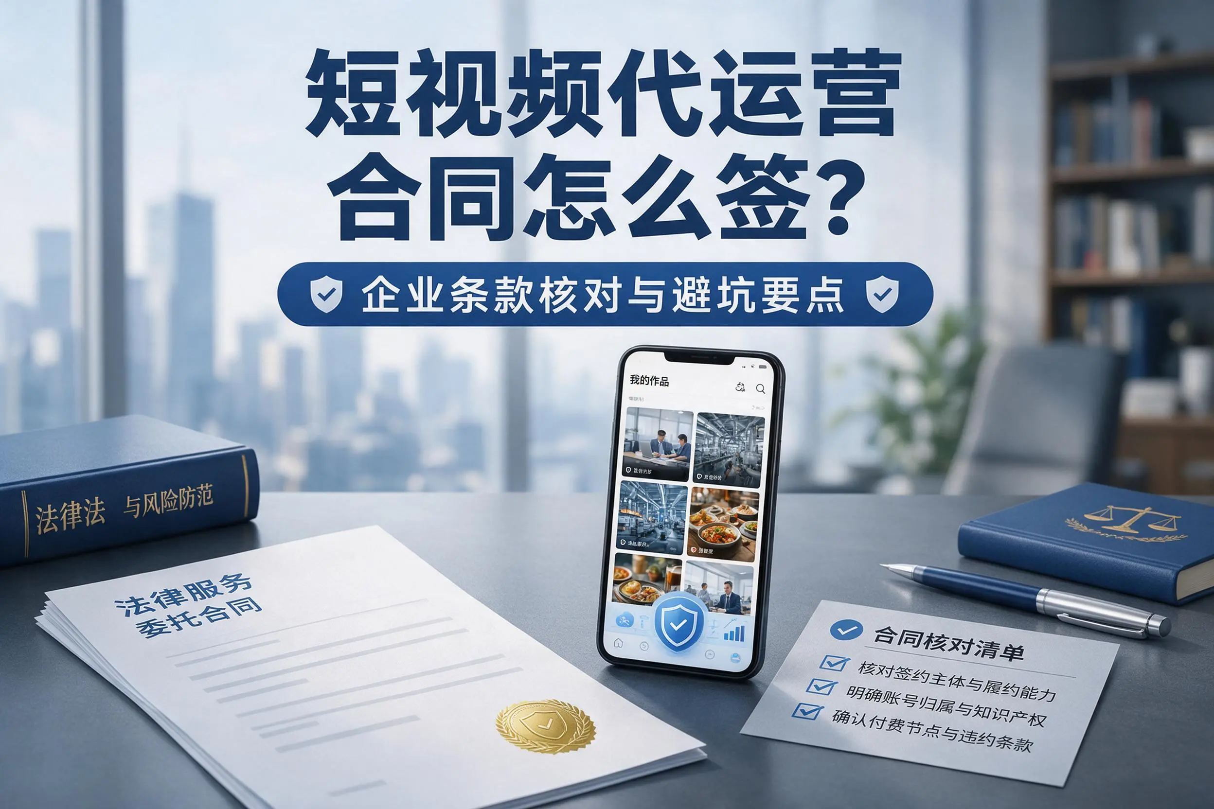 短视频代运营合同怎么签？大同企业条款核对与避坑要点