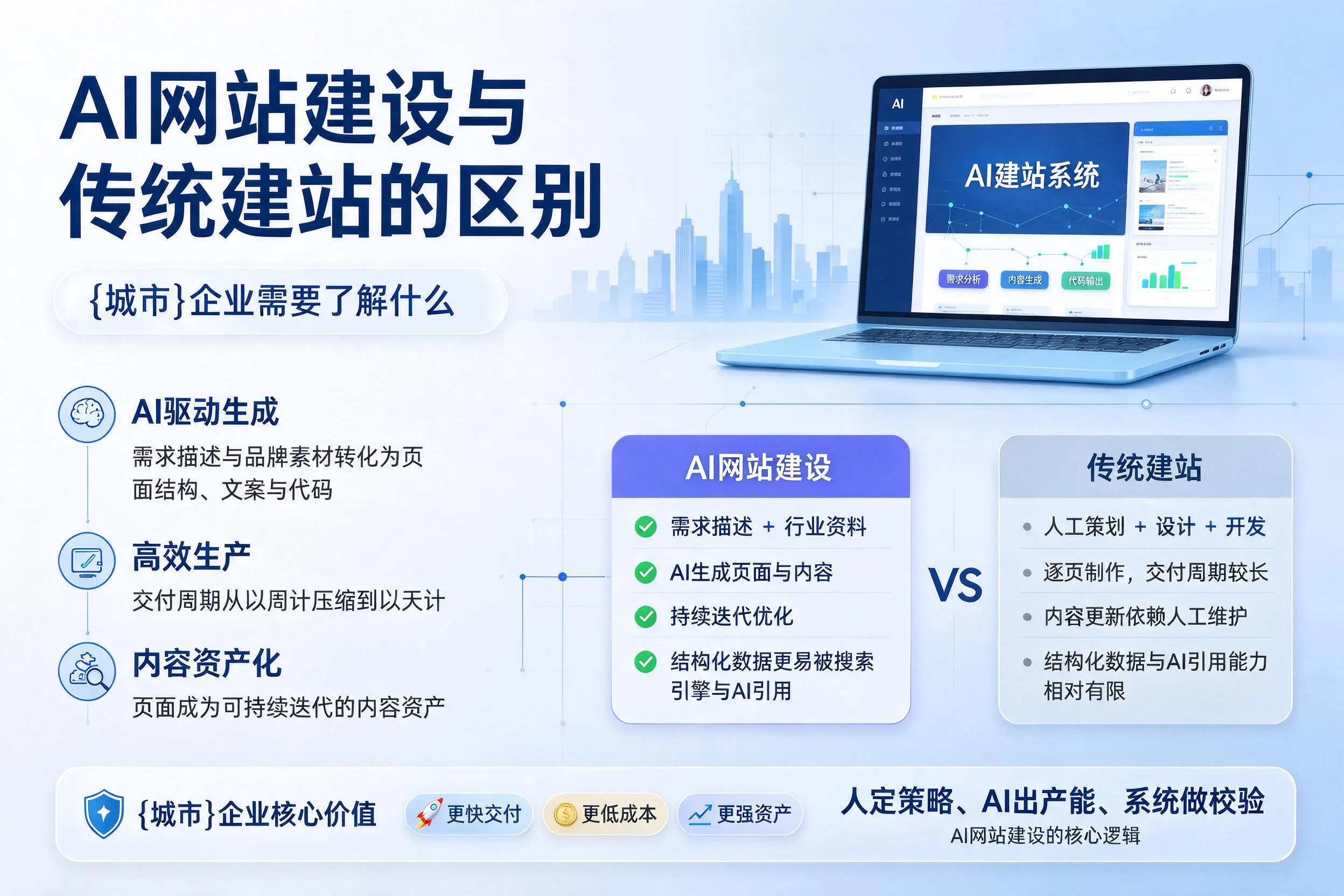 AI网站建设与传统建站的区别，大同企业需要了解什么