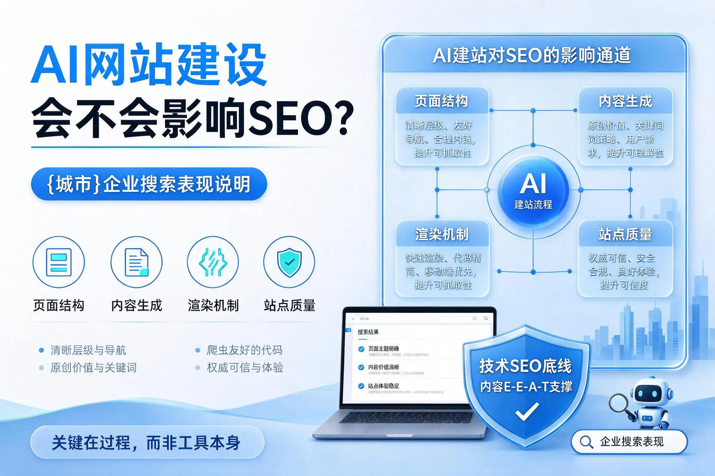 AI网站建设会不会影响SEO？大同企业搜索表现说明