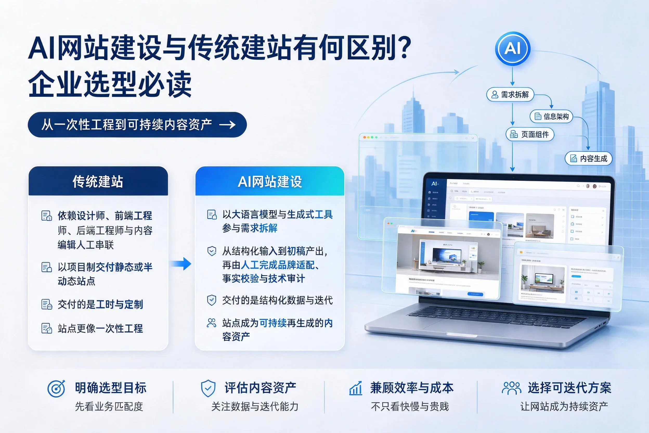 AI网站建设与传统建站有何区别?大同企业选型必读