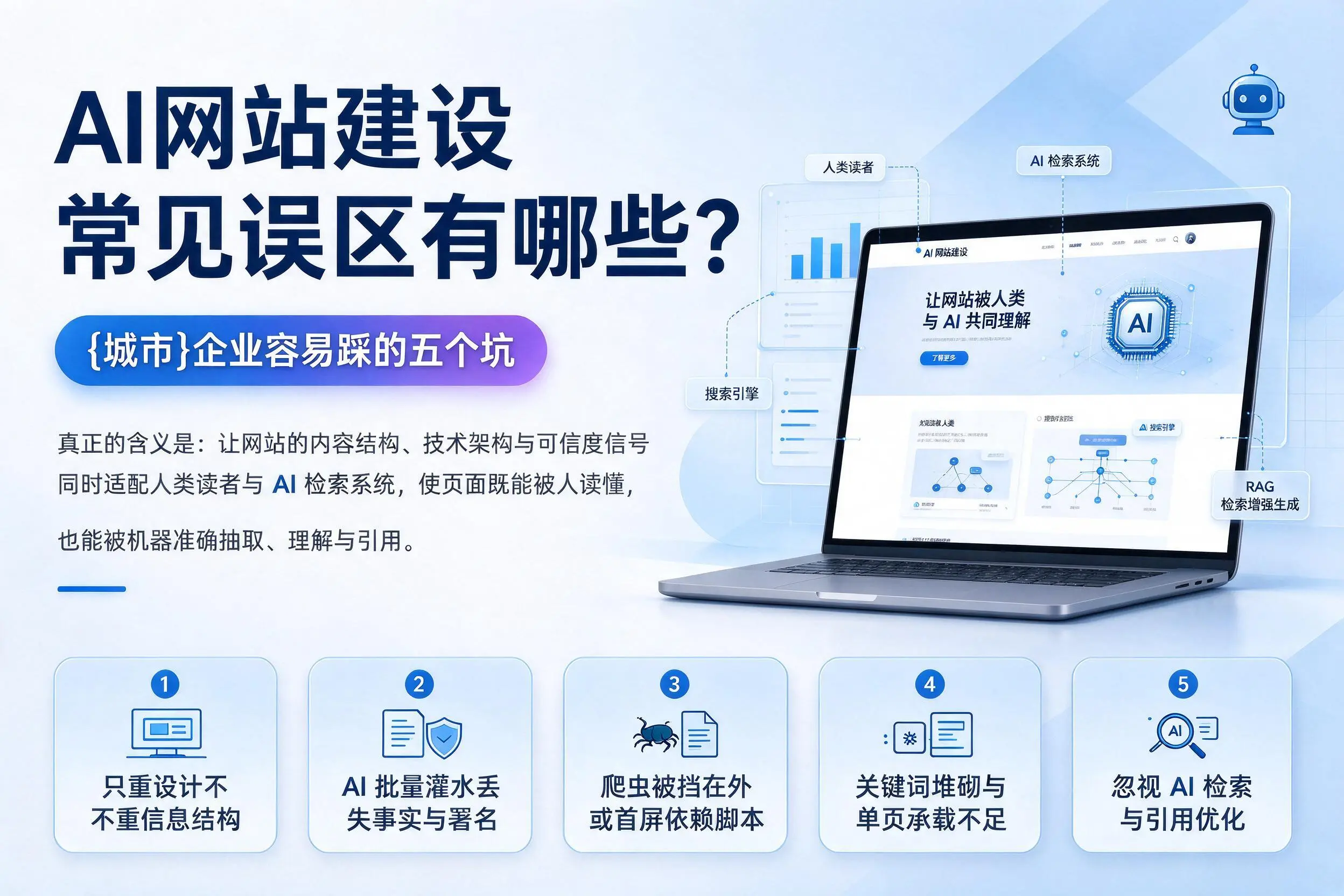 AI网站建设常见误区有哪些？大同企业容易踩的五个坑