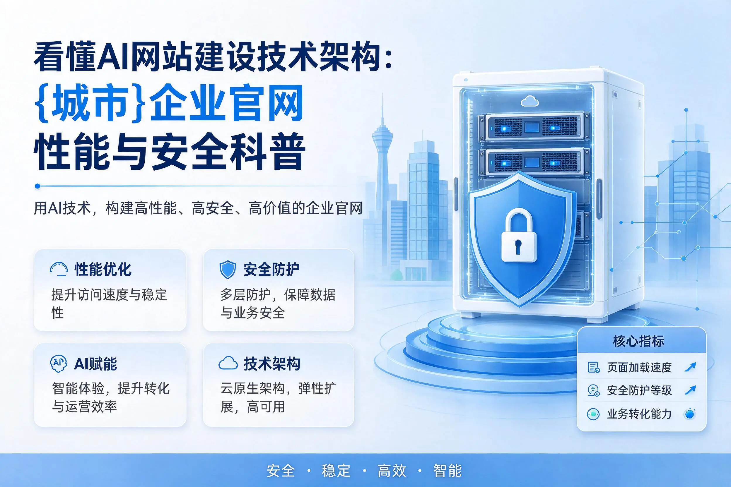 看懂AI网站建设技术架构：大同企业官网性能与安全科普