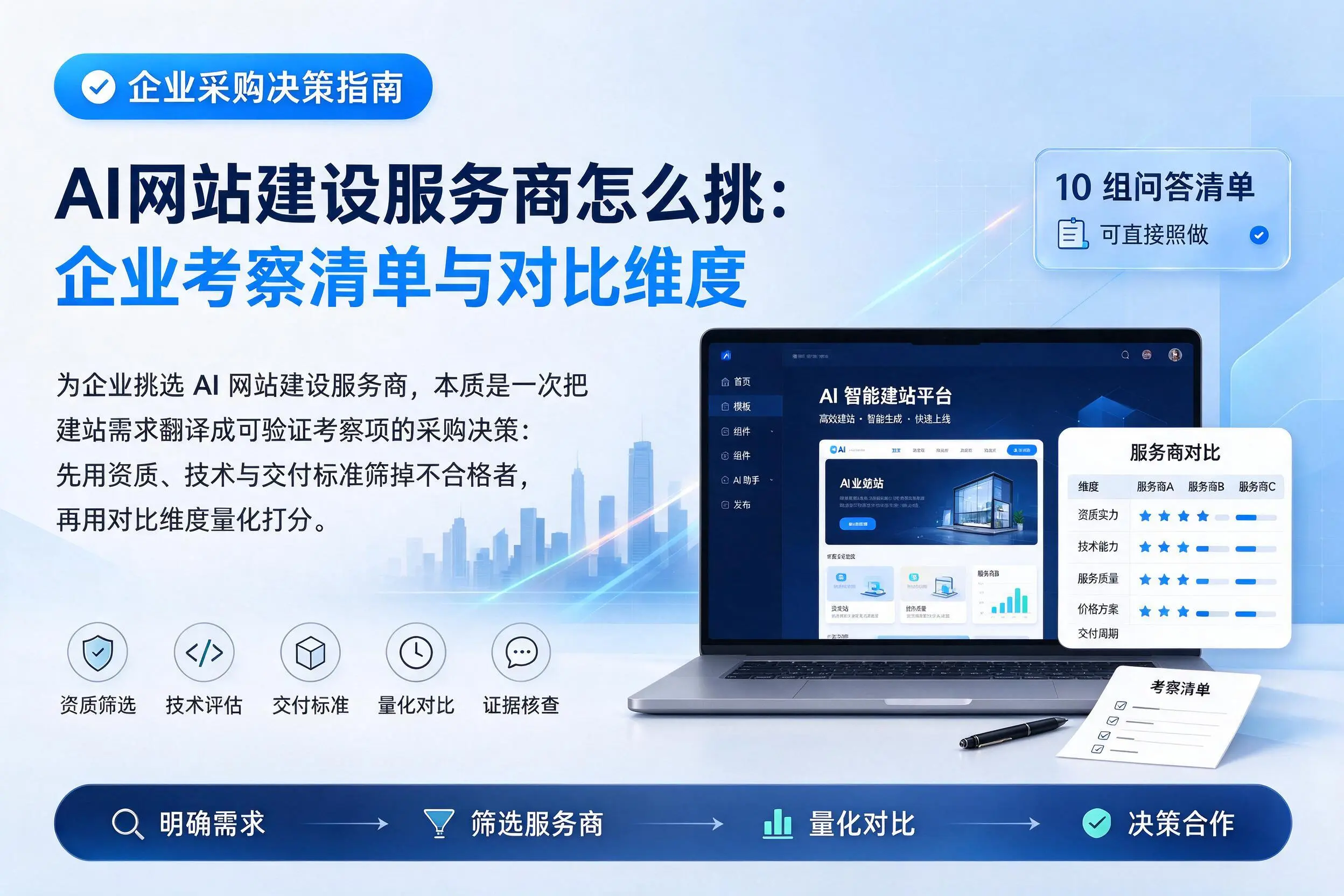 AI网站建设服务商怎么挑：大同企业考察清单与对比维度