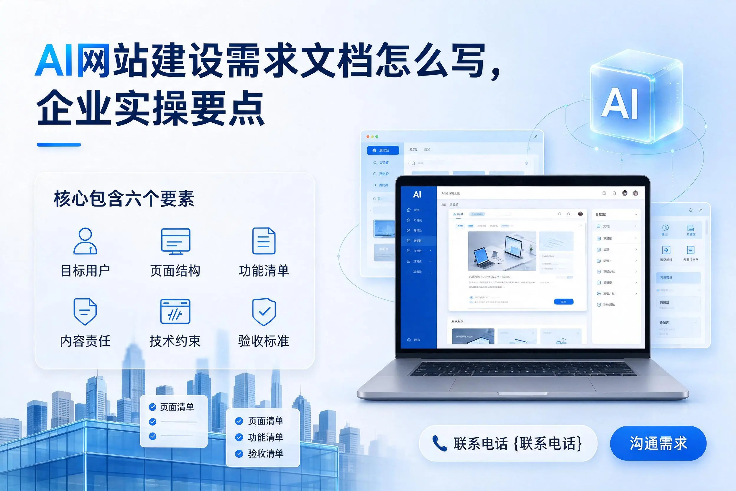 AI网站建设需求文档怎么写，大同企业实操要点